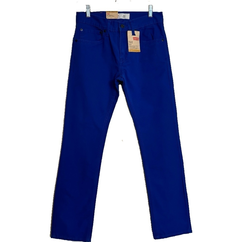 Levi's 511 Slim Fit Star Blue Denim Jeans Size Youth 16 - 28x28 NEW